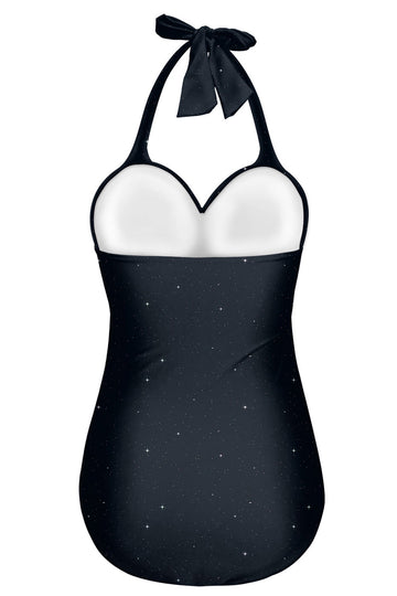 Maillot de bain Halter une pièce noir